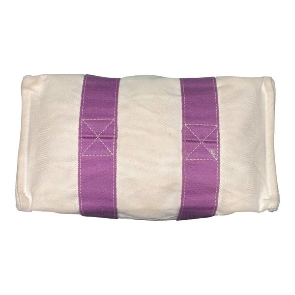 Hermes Bora Bora Canvas Tote Bag Ivory Purple - Picture 8 of 16